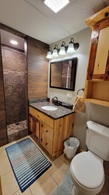 Large lake home with sandy beach